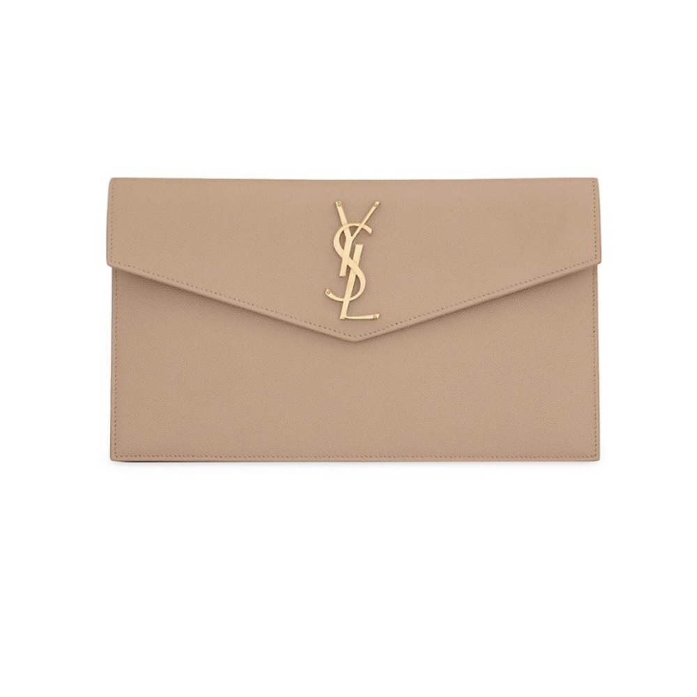 Yves Saint Laurent Uptown Leather Clutch